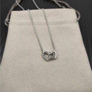 David Yurman Silver Heart Necklace